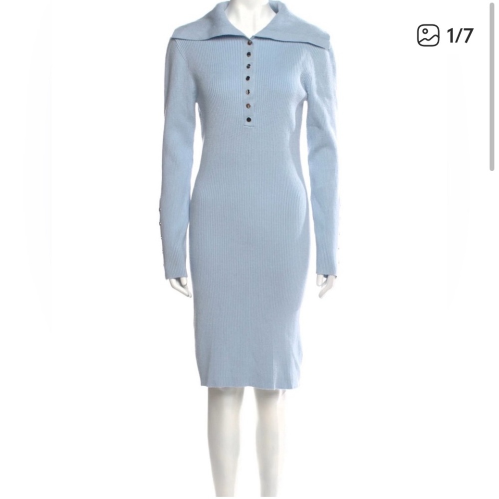 Brand New House of Harlow 1960 Light Blue Long Sleeve Dress
